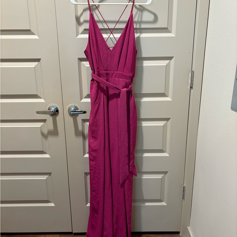Lulus Magenta Jumpsuit